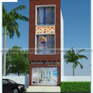 showroom acp sheet front elevation design