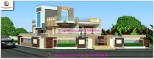 simple home front design 45×40 ft