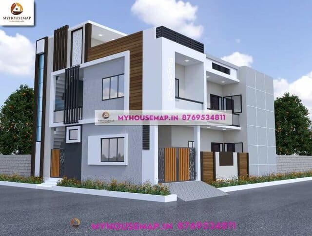 small house front design 34×45 ft