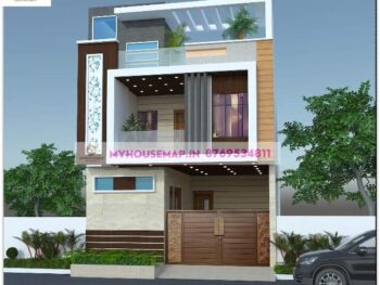 image of modern house elevation and best front look with perfect color theme.